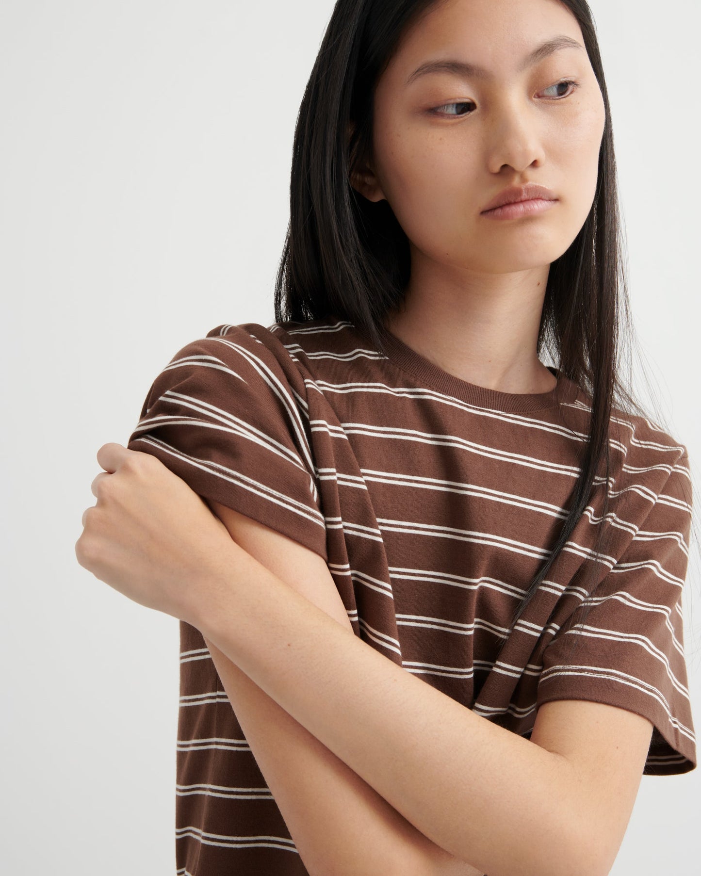 kowtow | Classic Tee | Brown Stripe | Palm Boutique