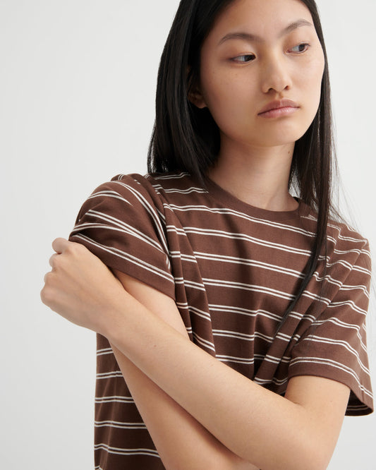 kowtow | Classic Tee | Brown Stripe | Palm Boutique