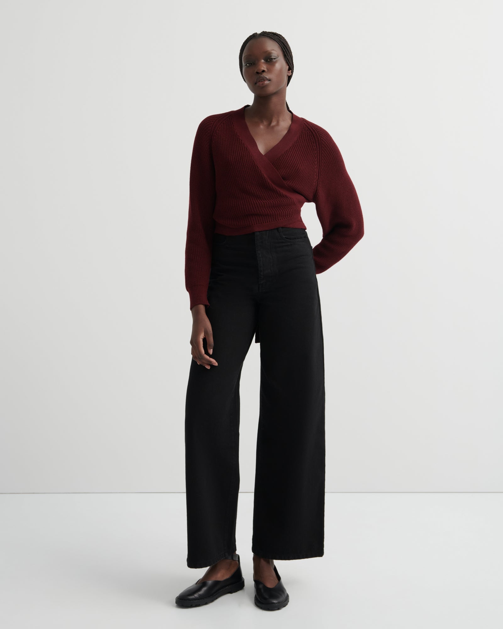 kowtow | Composure Cardi | Maroon | Palm Boutique