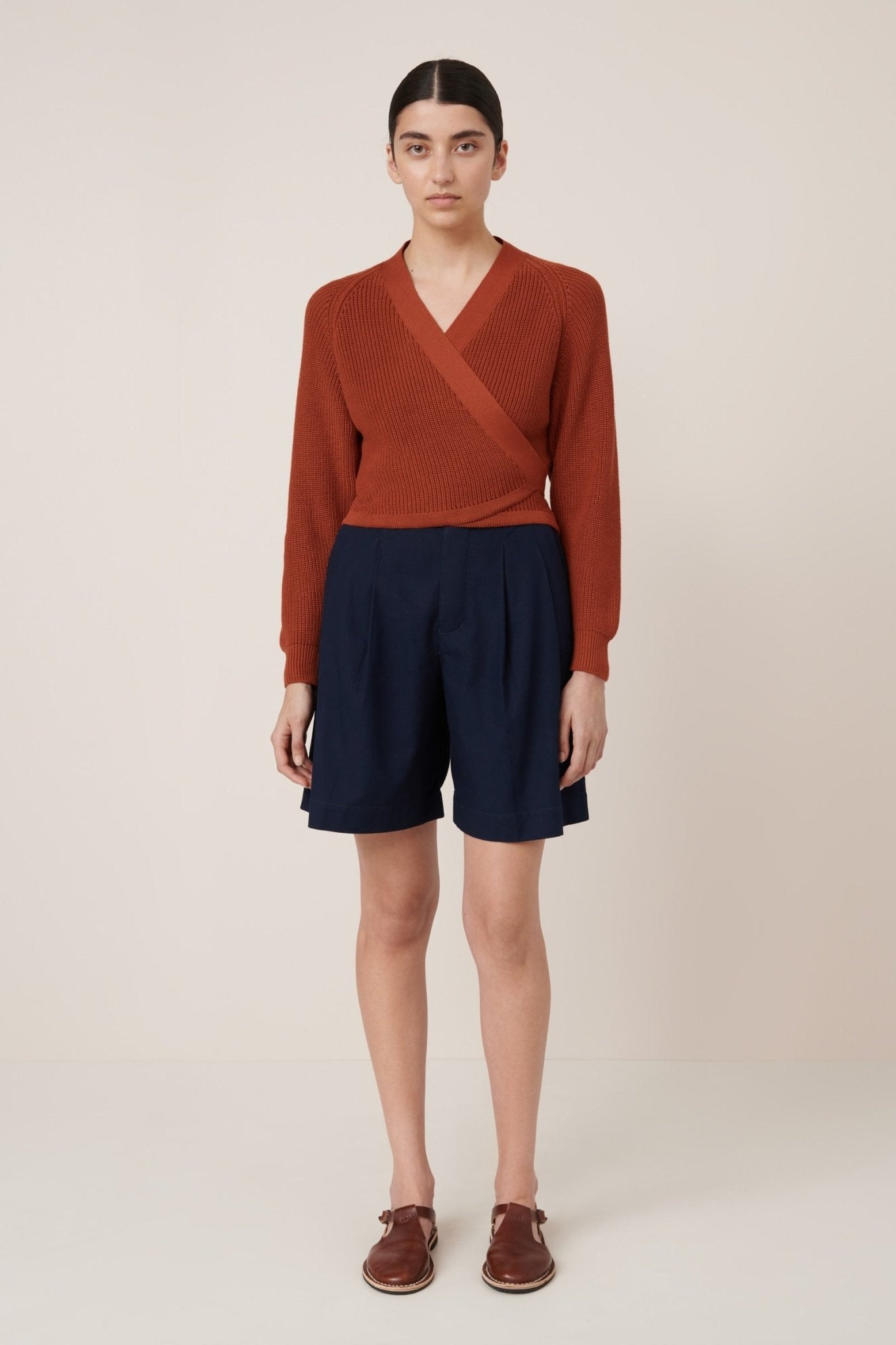 kowtow | Composure Cardigan | Clay Red | Palm Boutique
