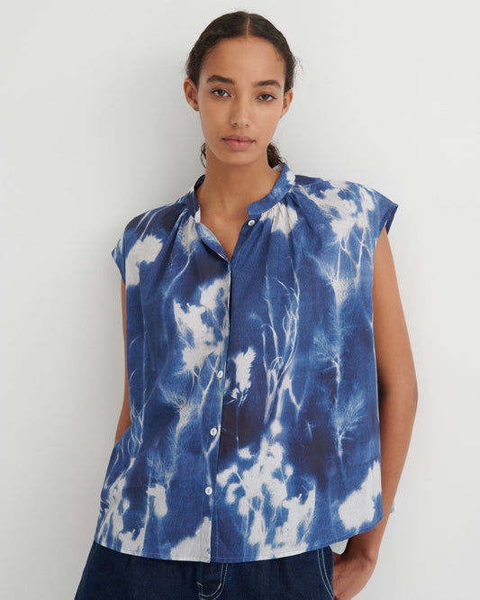 kowtow | Equinox Top | Cyanotype Floral | Palm Boutique