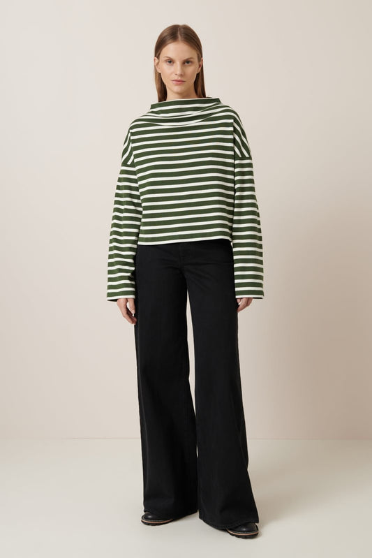 kowtow | Field Top | Green Lily Stripe | Palm Boutique