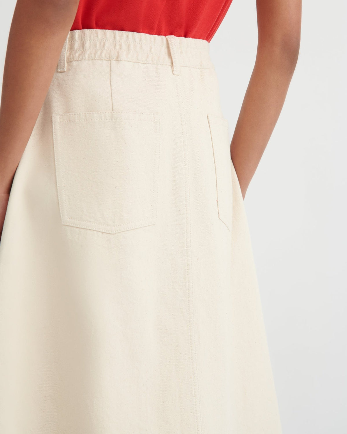 kowtow | Jubilee Skirt | Ecru Denim | Palm Boutique