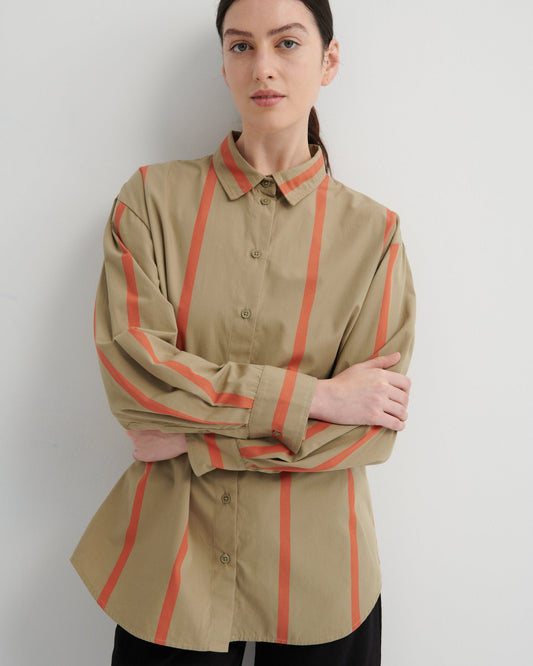 kowtow | Maker Shirt | Nasturtium Stripe | Palm Boutique
