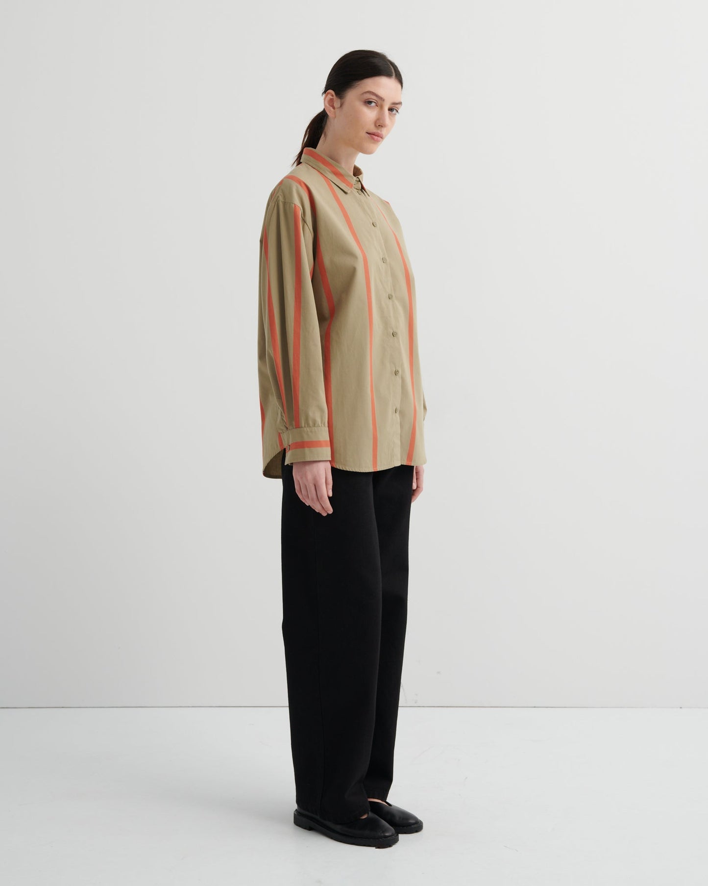 kowtow | Maker Shirt | Nasturtium Stripe | Palm Boutique