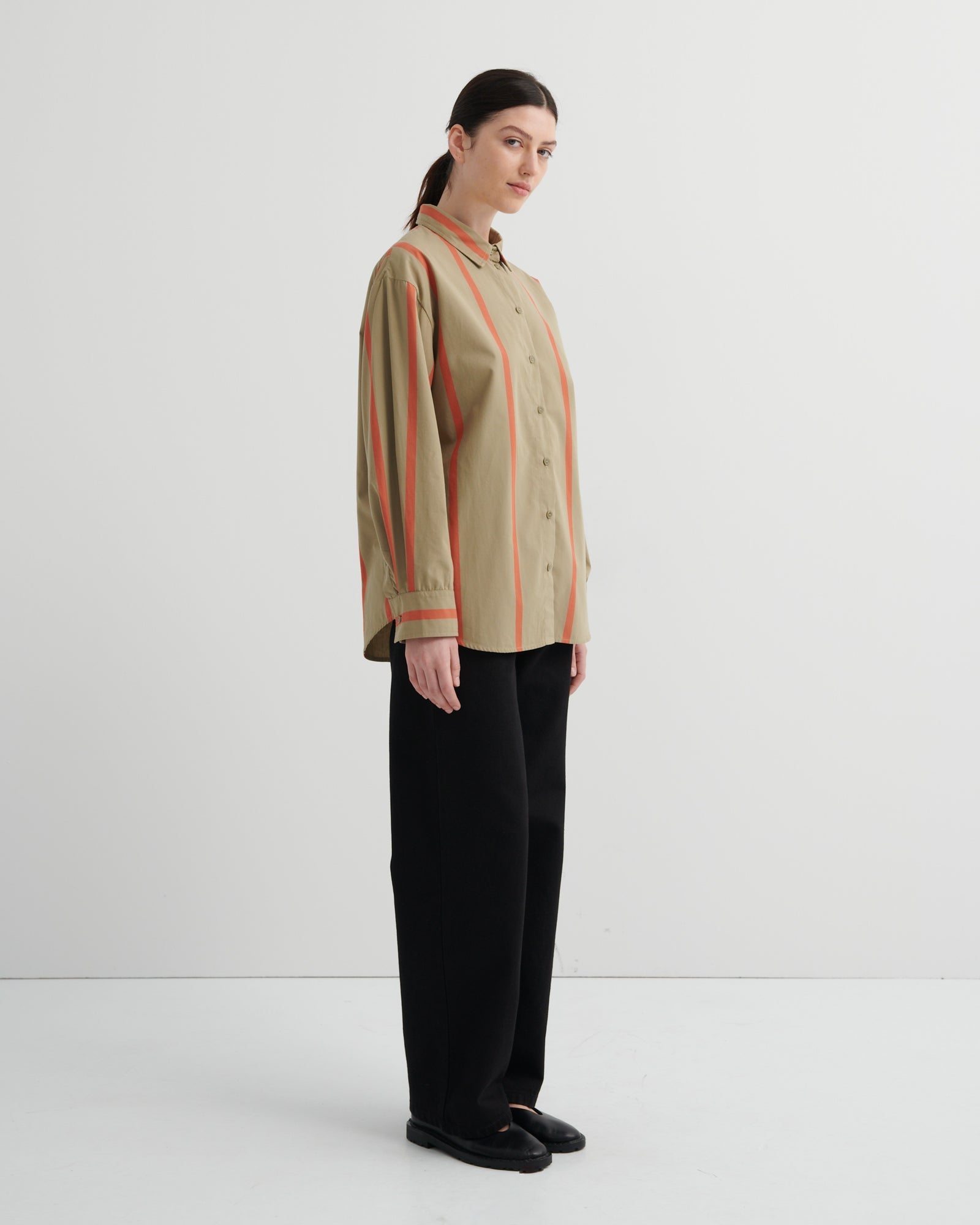 kowtow | Maker Shirt | Nasturtium Stripe | Palm Boutique