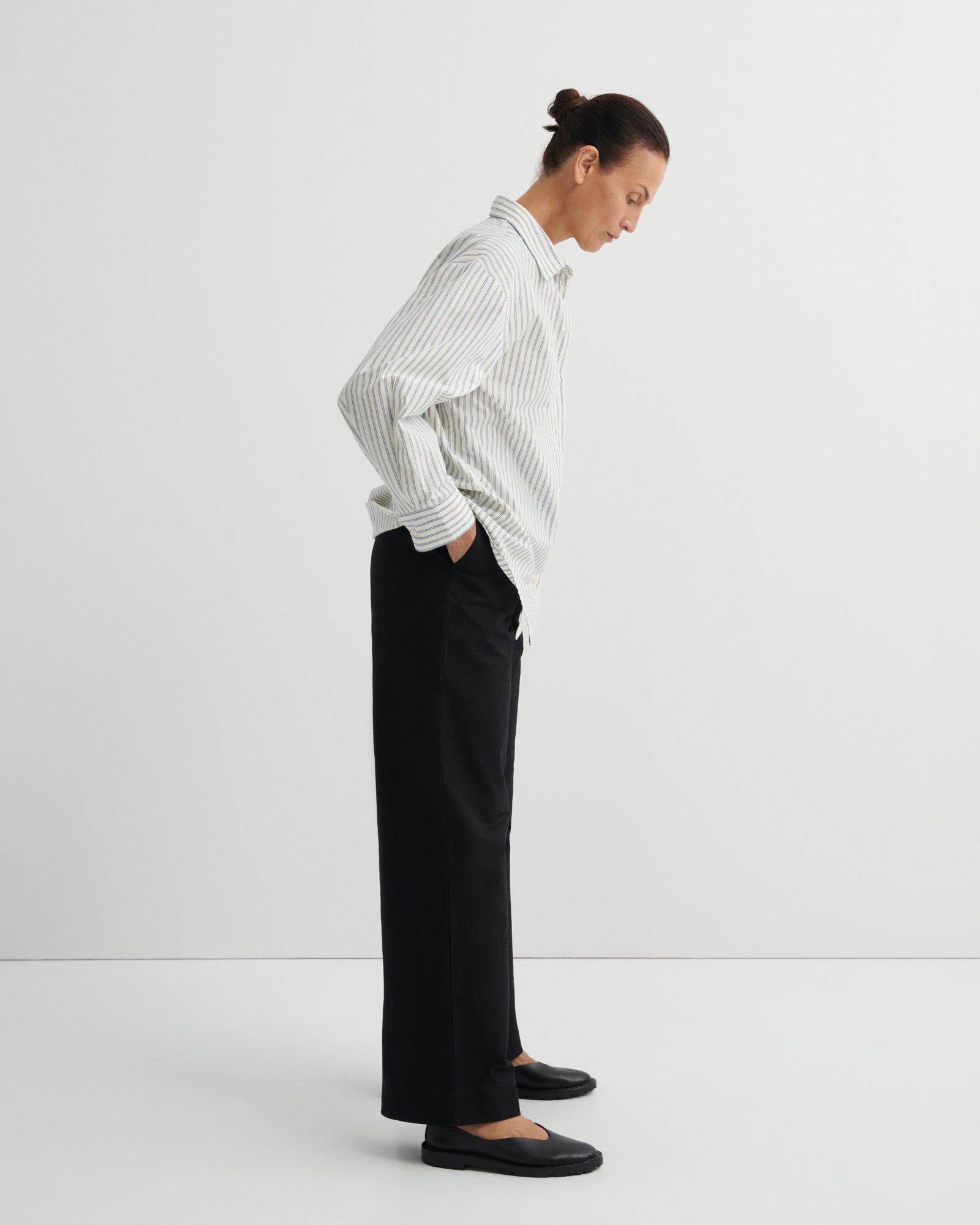 kowtow | Maker Shirt | Ticking Stripe | Palm Boutique