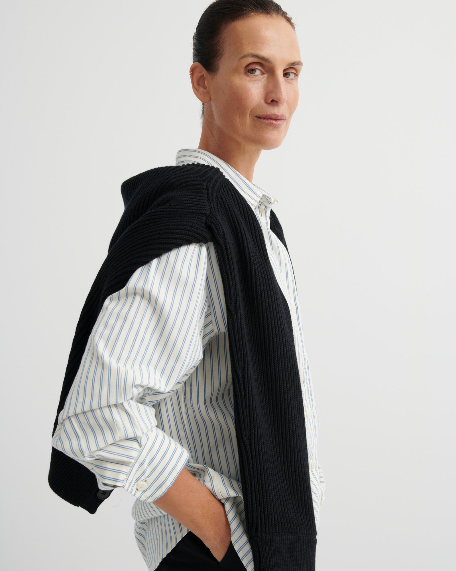 kowtow | Maker Shirt | Ticking Stripe | Palm Boutique