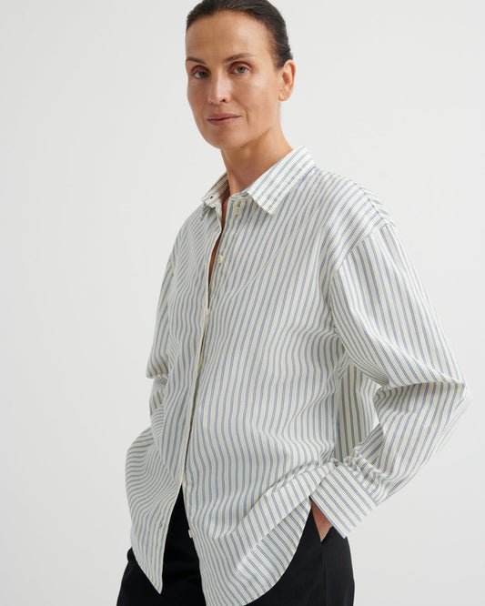 kowtow | Maker Shirt | Ticking Stripe | Palm Boutique