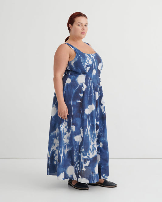 kowtow | Midnight Dress | Cyanotype Floral | Palm Boutique