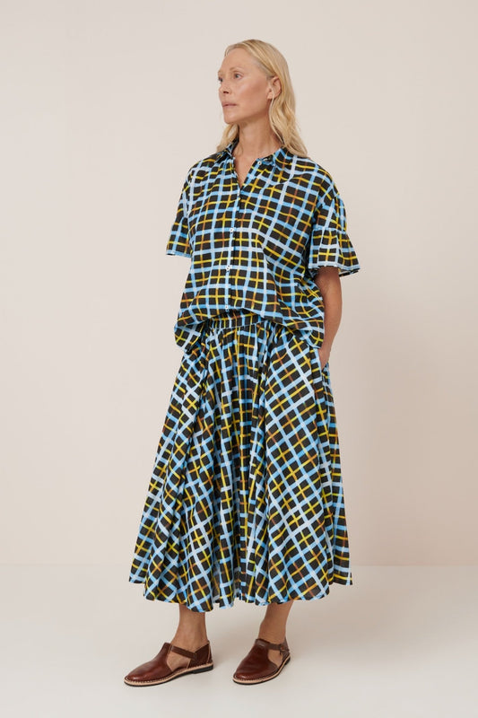 kowtow | Motion Skirt | Neon Tartan | Palm Boutique