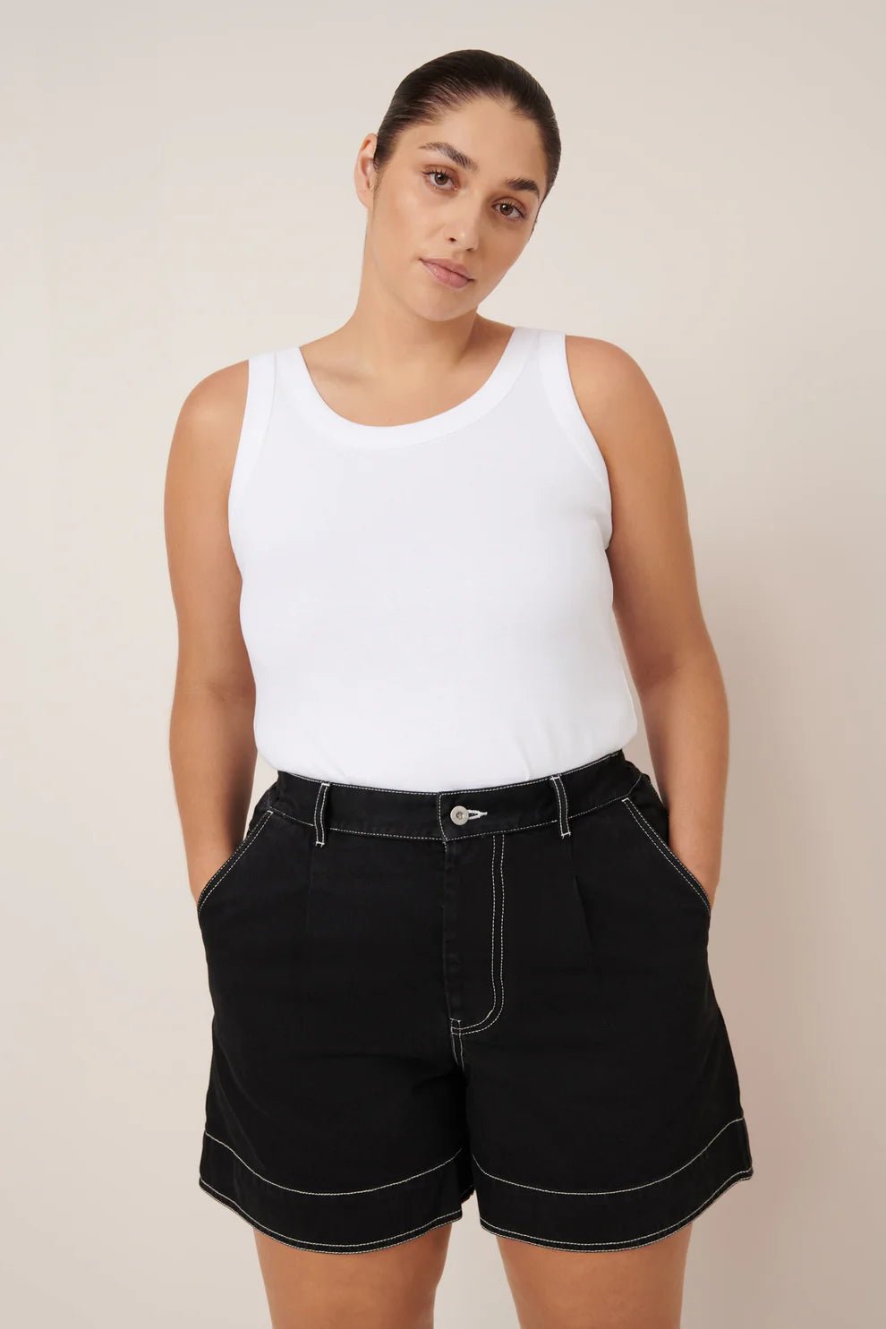 kowtow | Outline Shorts | Black | Palm Boutique