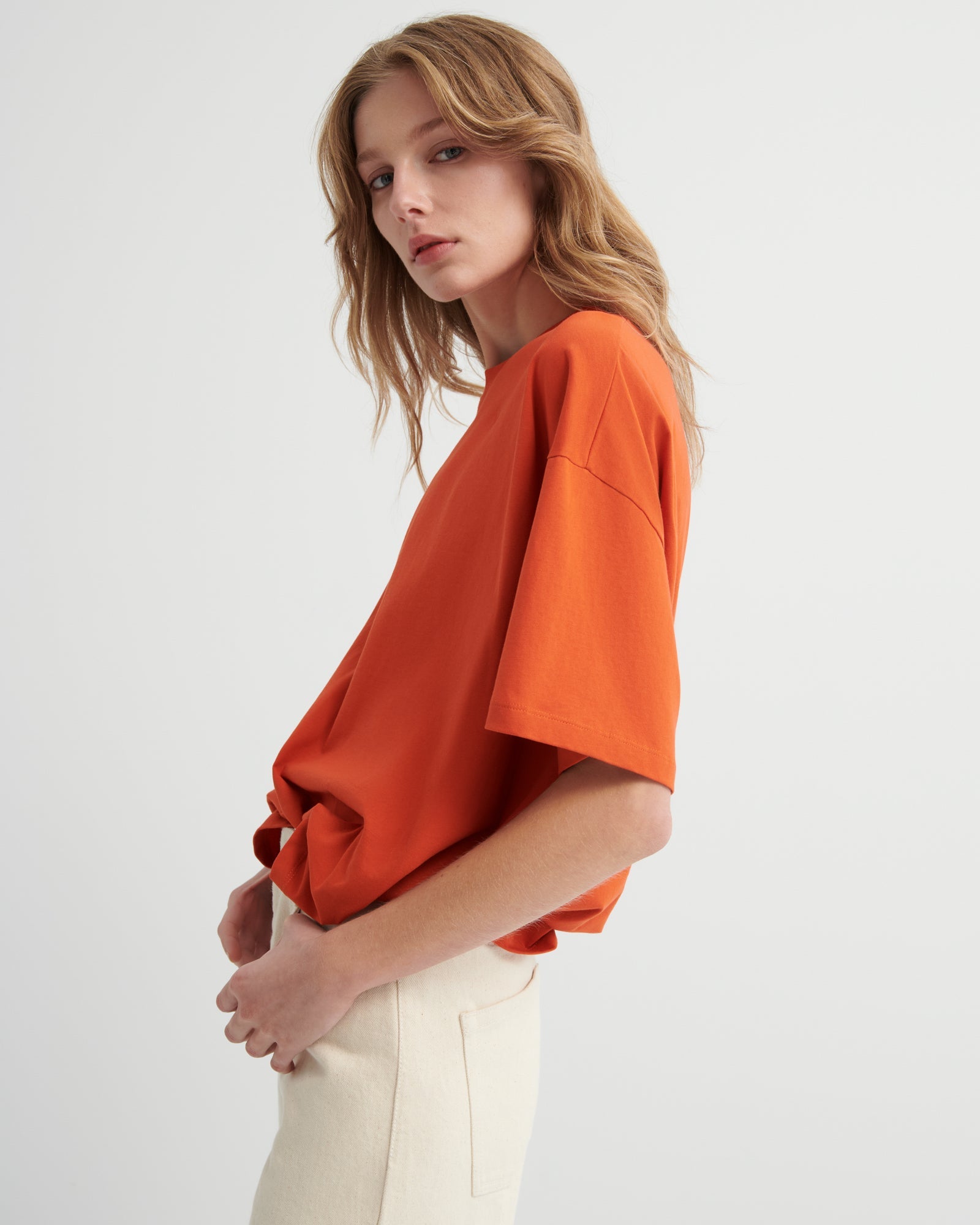 kowtow | Oversized Boxy Tee | Nasturtium | Palm Boutique