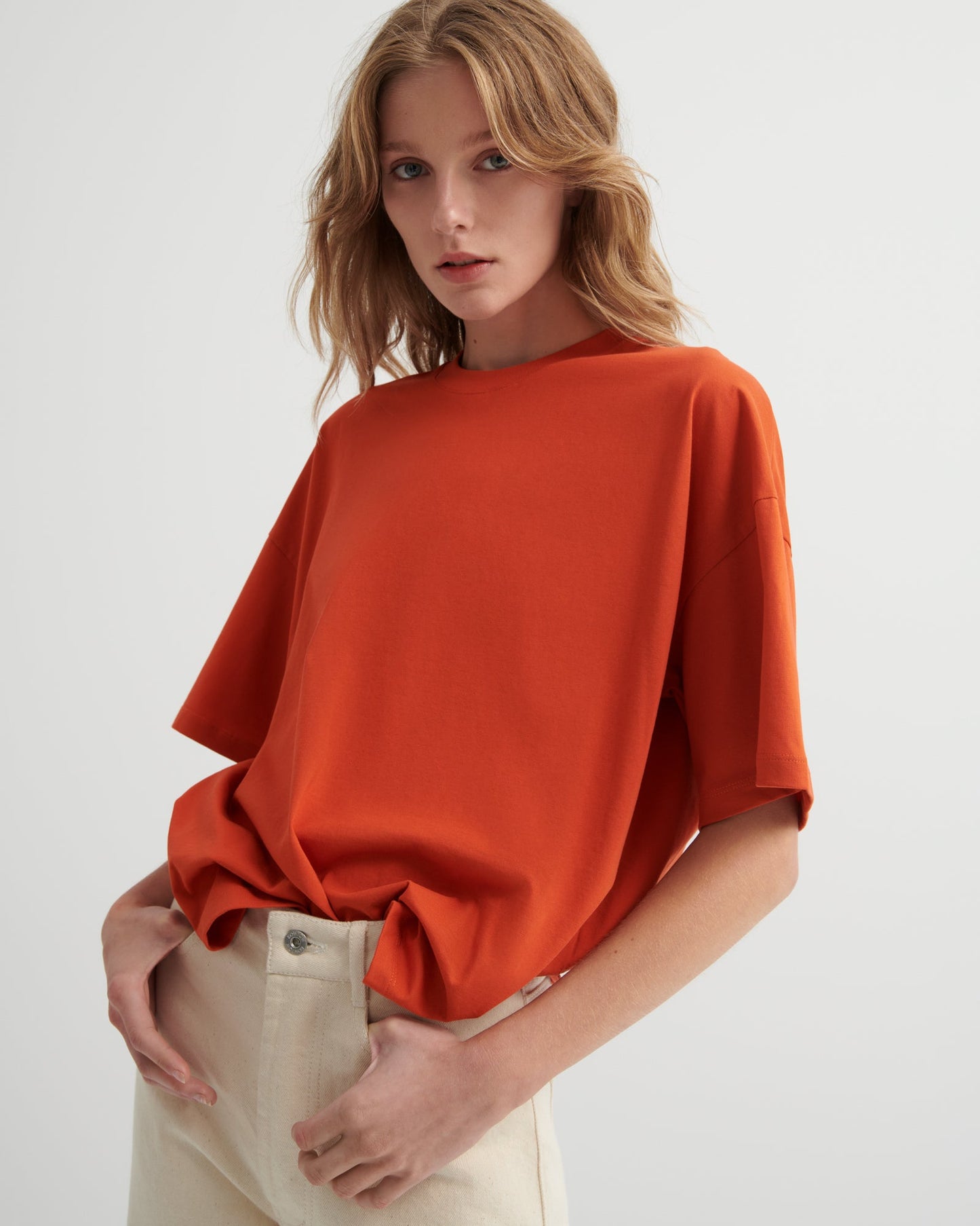 kowtow | Oversized Boxy Tee | Nasturtium | Palm Boutique