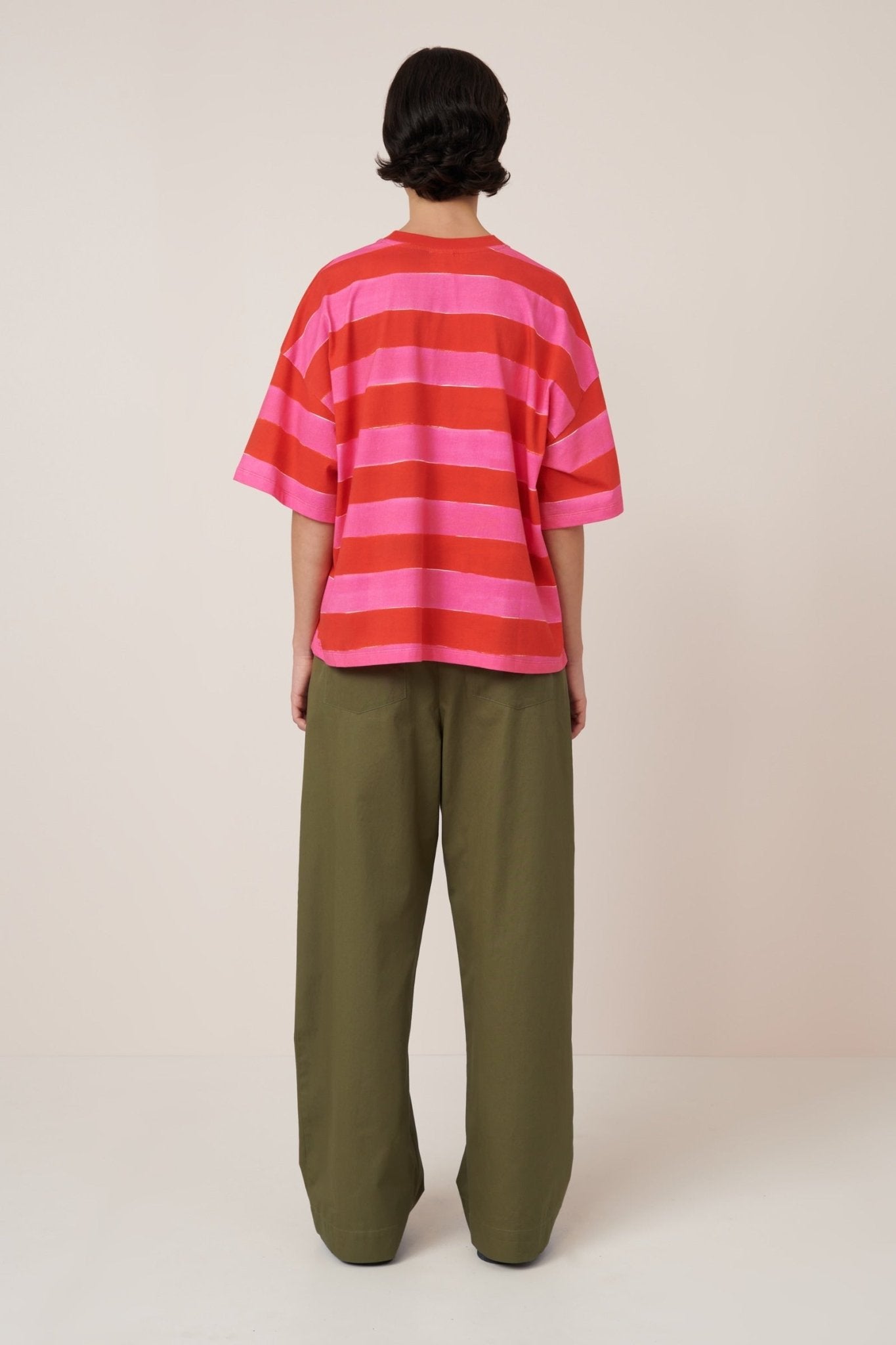 kowtow | Oversized Boxy Tee | Painted Stripe | Palm Boutique
