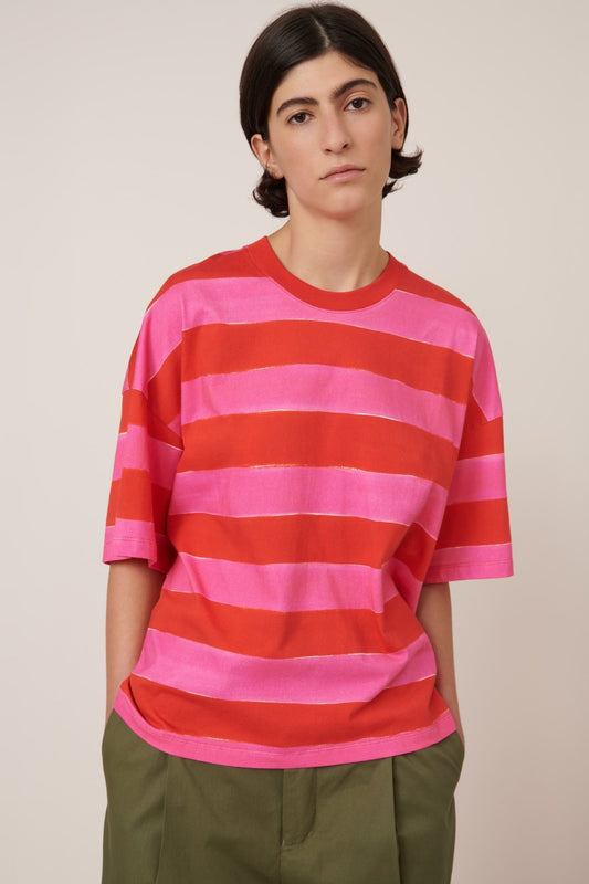 kowtow | Oversized Boxy Tee | Painted Stripe | Palm Boutique