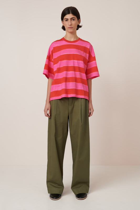 kowtow | Oversized Boxy Tee | Painted Stripe | Palm Boutique