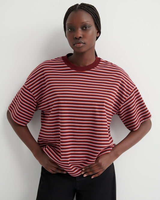 kowtow | Oversized Boxy Tee | Stack Stripe | Palm Boutique