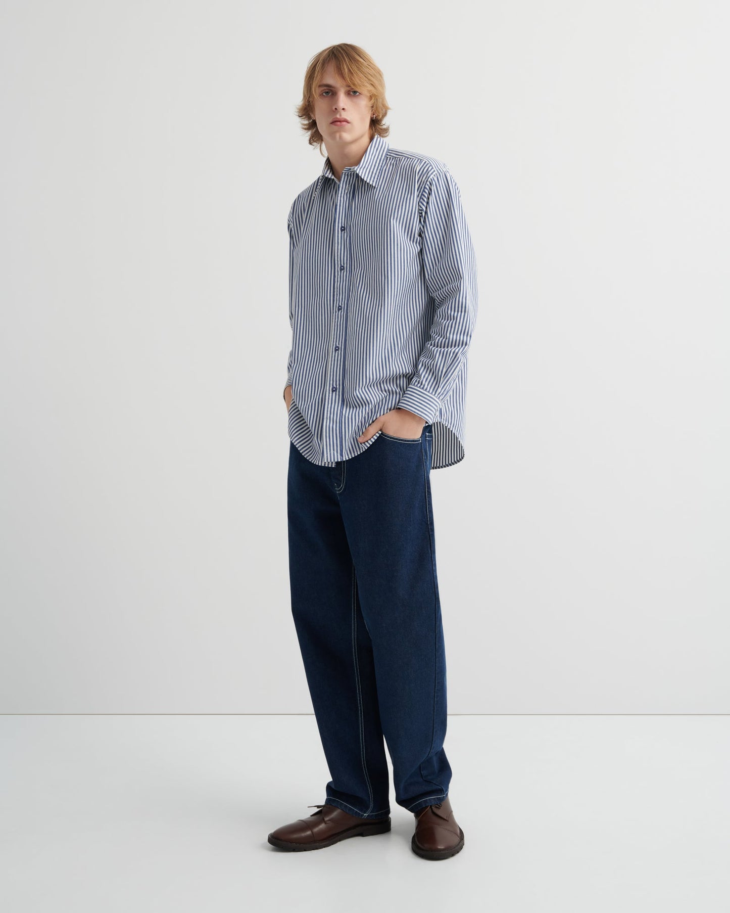 kowtow | Ralph Shirt | Workwear Stripe | Palm Boutique