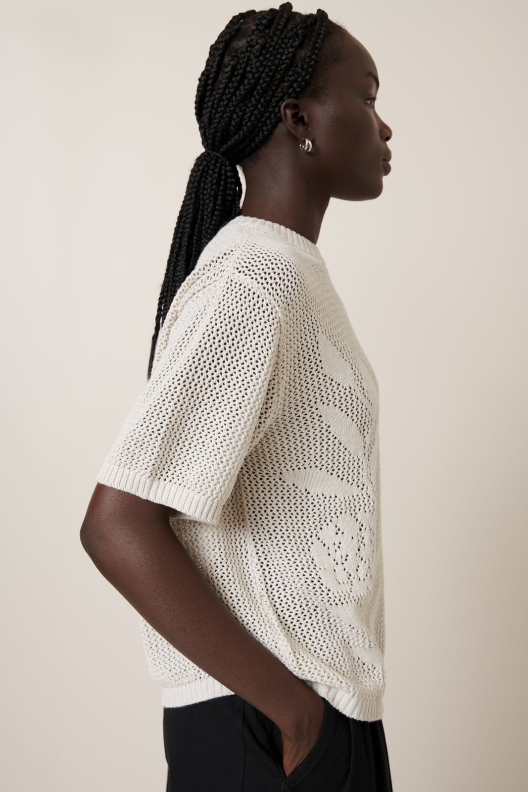 kowtow | Rosa Tee | Oat Melange | Palm Boutique
