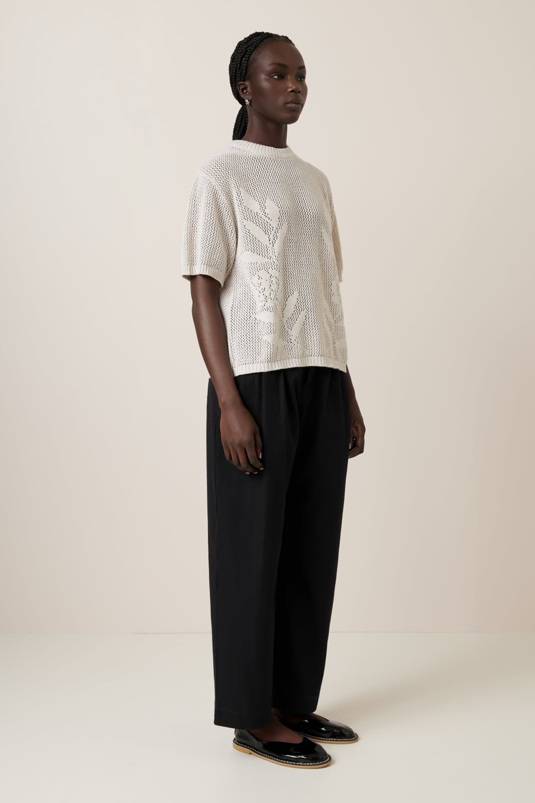 kowtow | Rosa Tee | Oat Melange | Palm Boutique