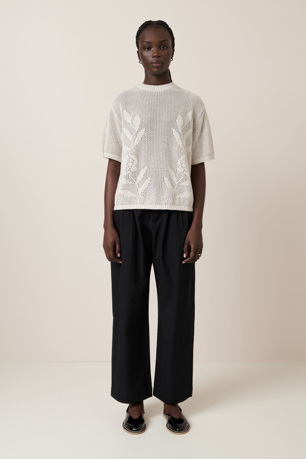 kowtow | Rosa Tee | Oat Melange | Palm Boutique