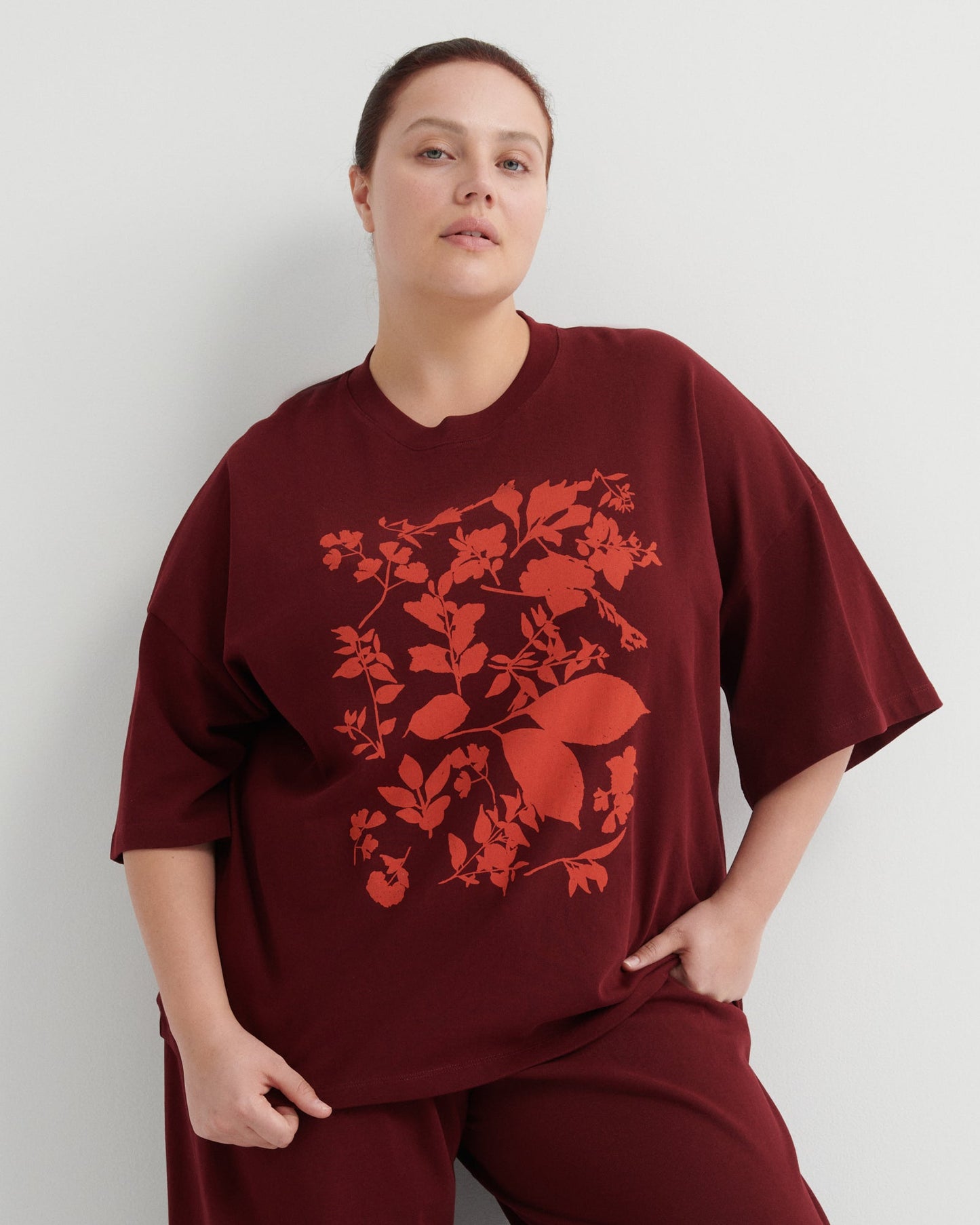 kowtow | Stencil Tee | Maroon | Palm Boutique