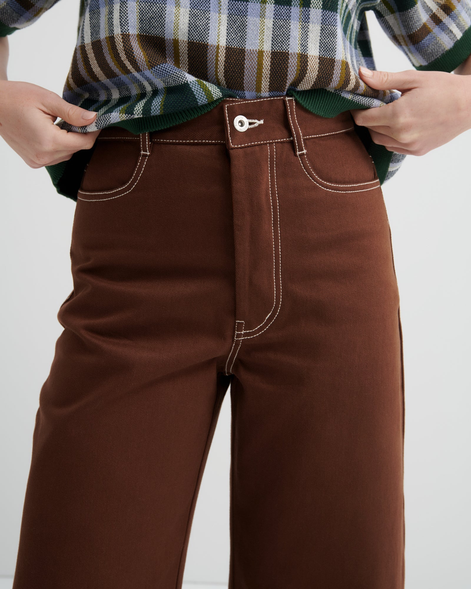 kowtow | Unity Jeans | Brown Denim | Palm Boutique