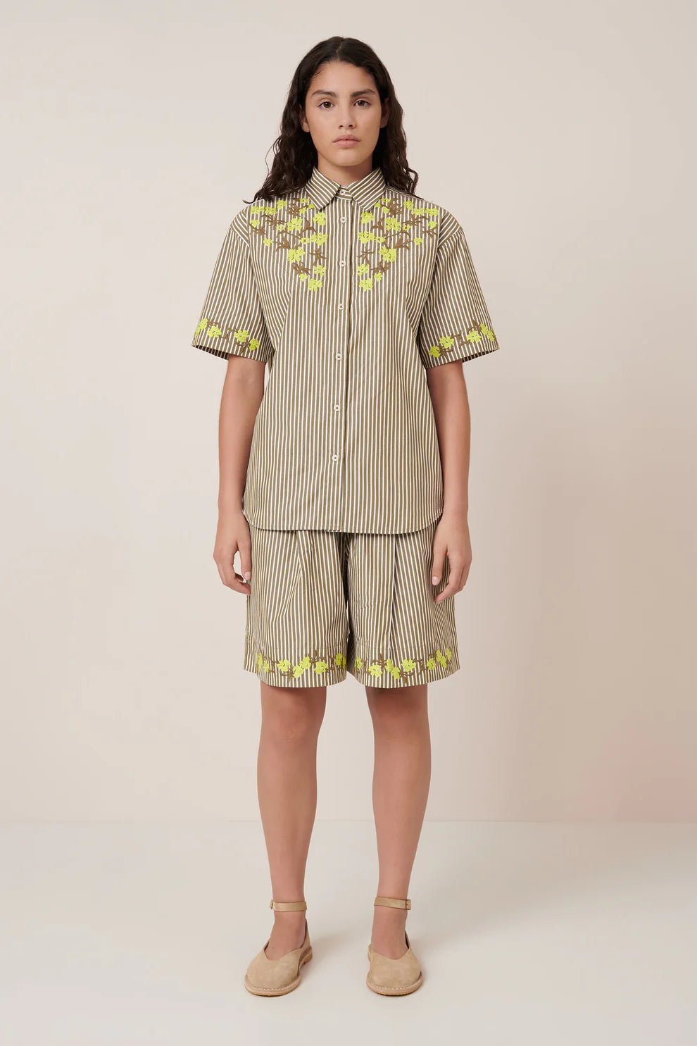 kowtow | Wildflower Shorts | Treetop Stripe | Palm Boutique