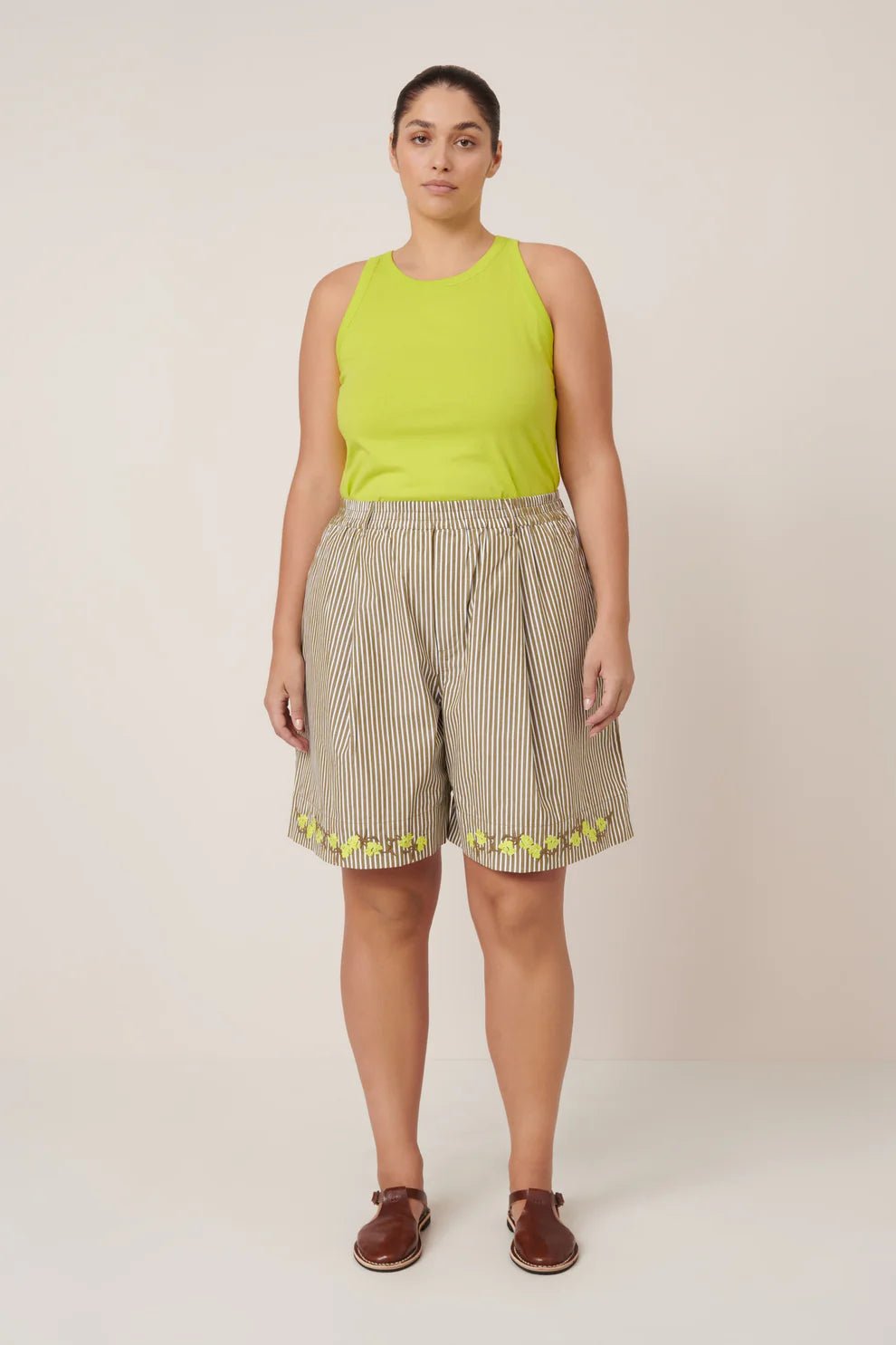 kowtow | Wildflower Shorts | Treetop Stripe | Palm Boutique