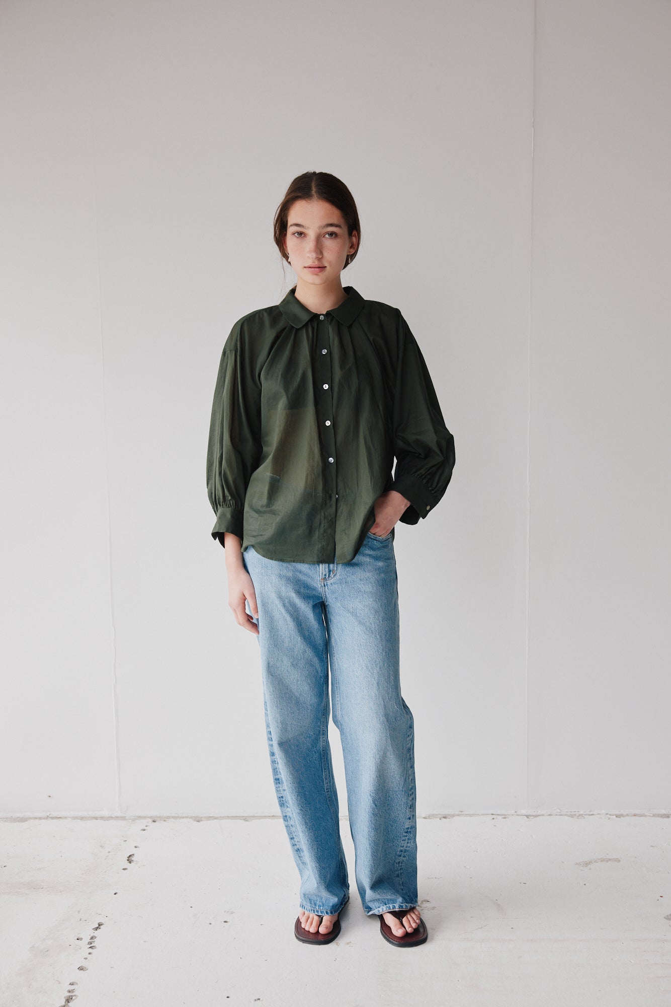 Mahsa | Dune Shirt Cotton Voile | Jungle | Palm Boutique