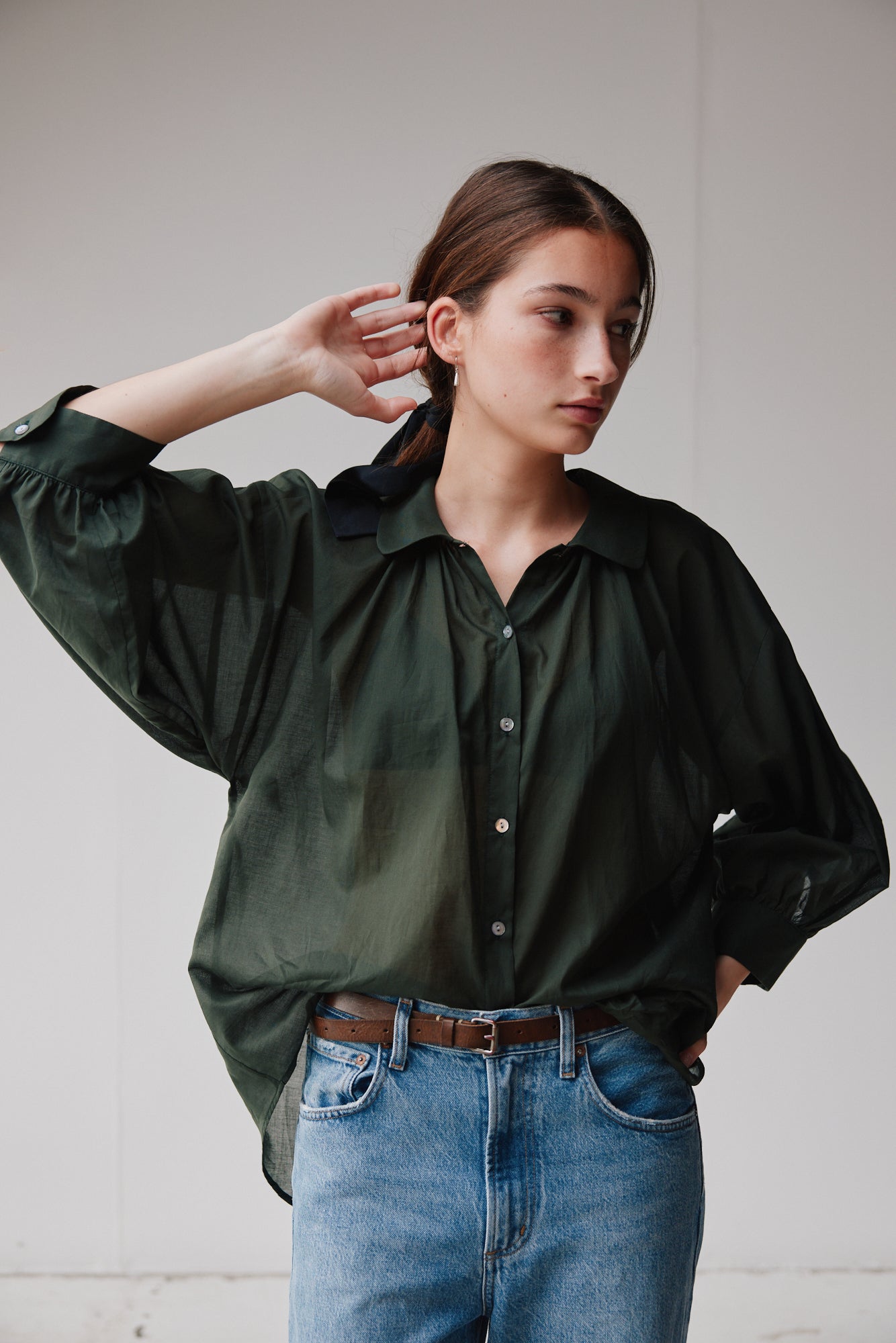 Mahsa | Dune Shirt Cotton Voile | Jungle | Palm Boutique