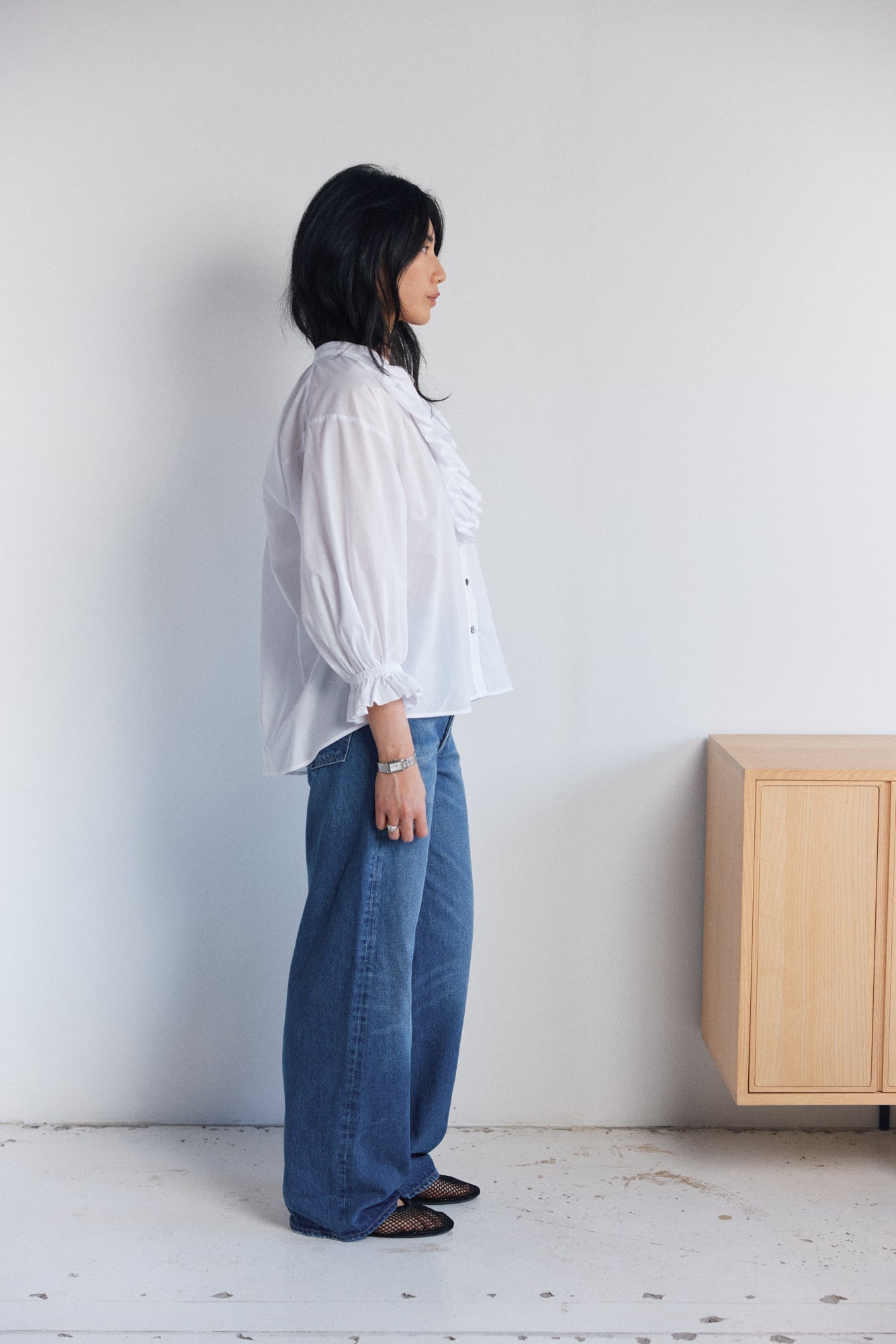 Mahsa | Jane Blouse Cotton Lawn | White | Palm Boutique