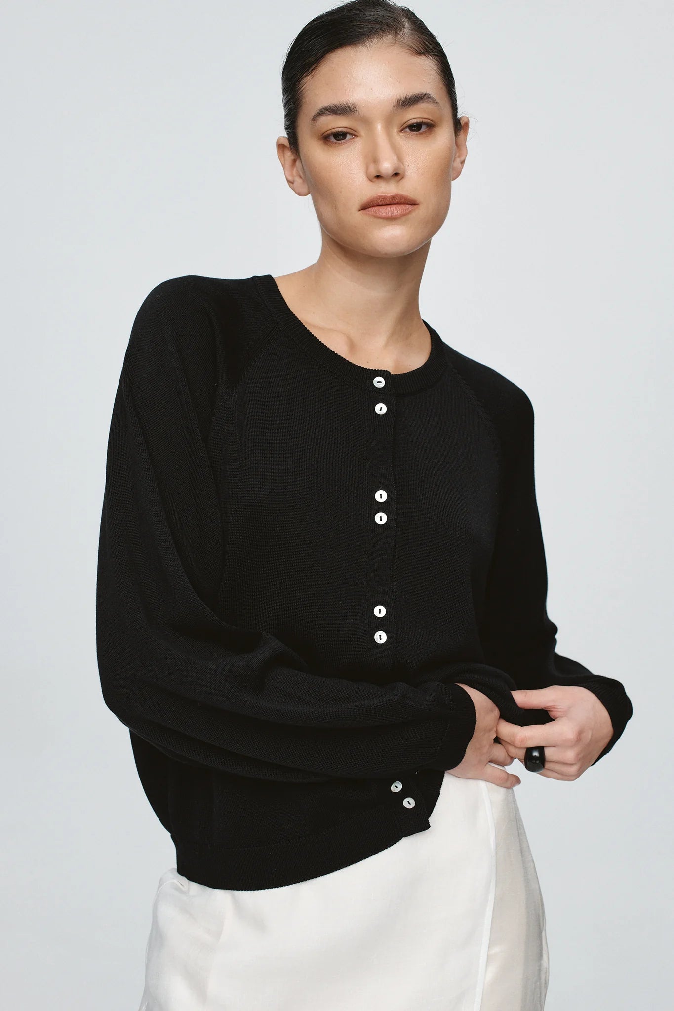 Marle | Babette Cardigan | Black Summer Weight | Palm Boutique