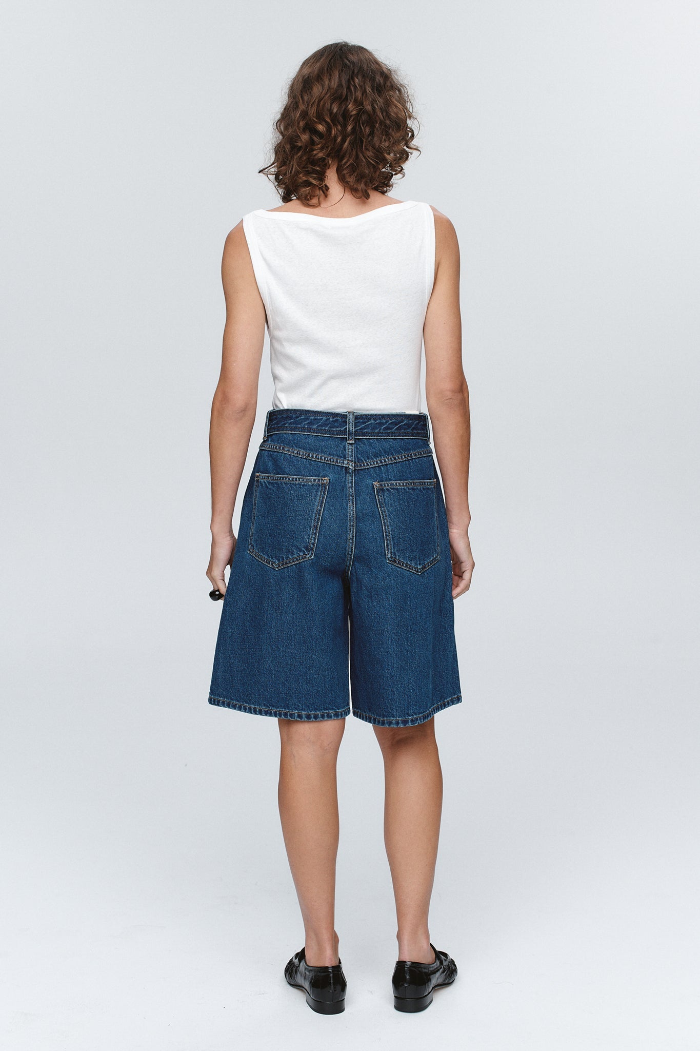 Marle | Belted Jean Short | Washed Indigo | Palm Boutique