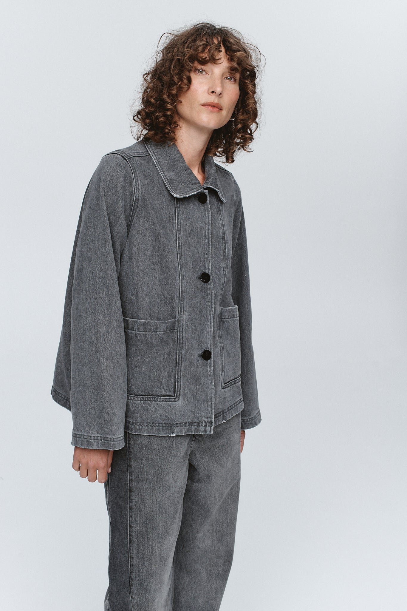 Marle | Cropped Pea Jacket | Stone | Palm Boutique
