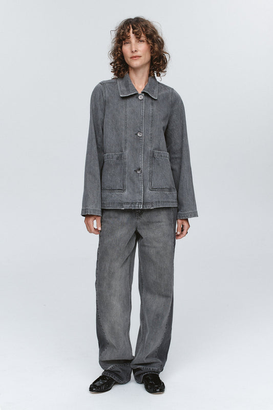 Marle | Cropped Pea Jacket | Stone | Palm Boutique