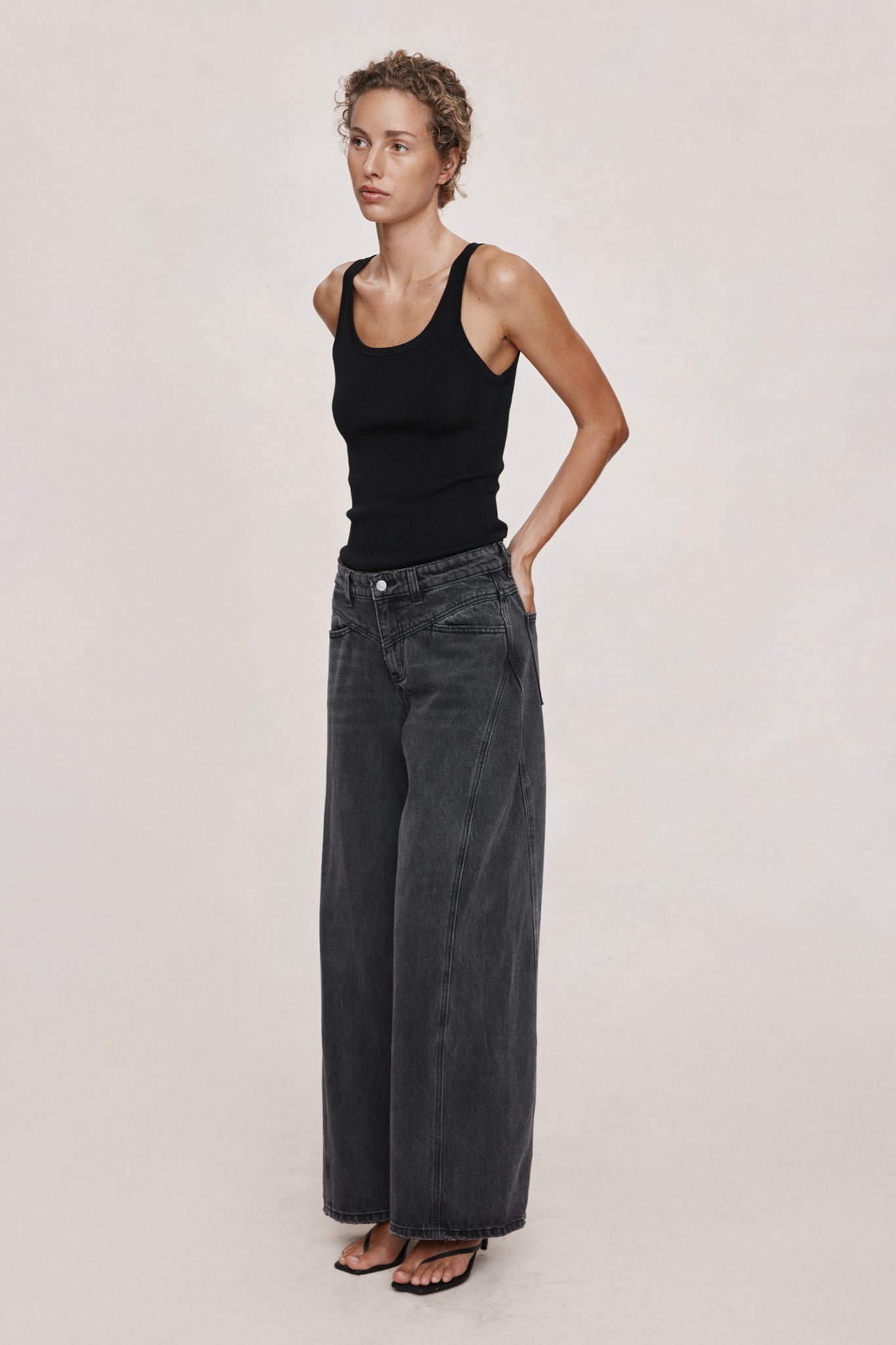 Marle | Cross Stitch Jean | Faded Black | Palm Boutique