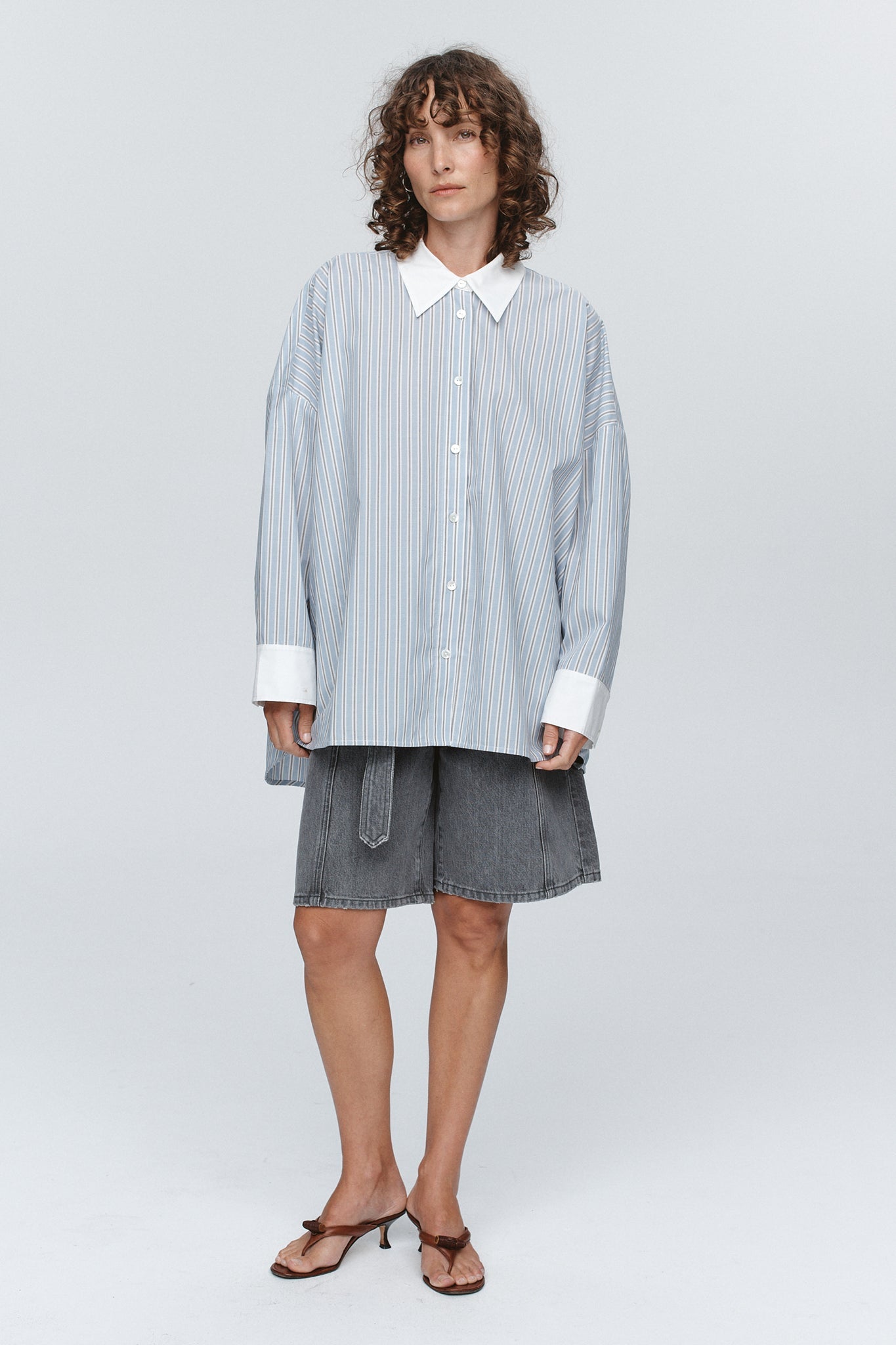 Marle | Edie Shirt | Bleu Stripe | Palm Boutique