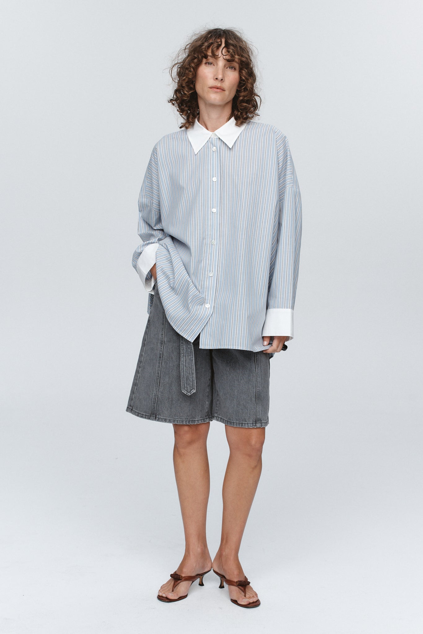 Marle | Edie Shirt | Bleu Stripe | Palm Boutique