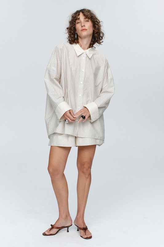 Marle | Edie Shirt | Grey Stripe | Palm Boutique