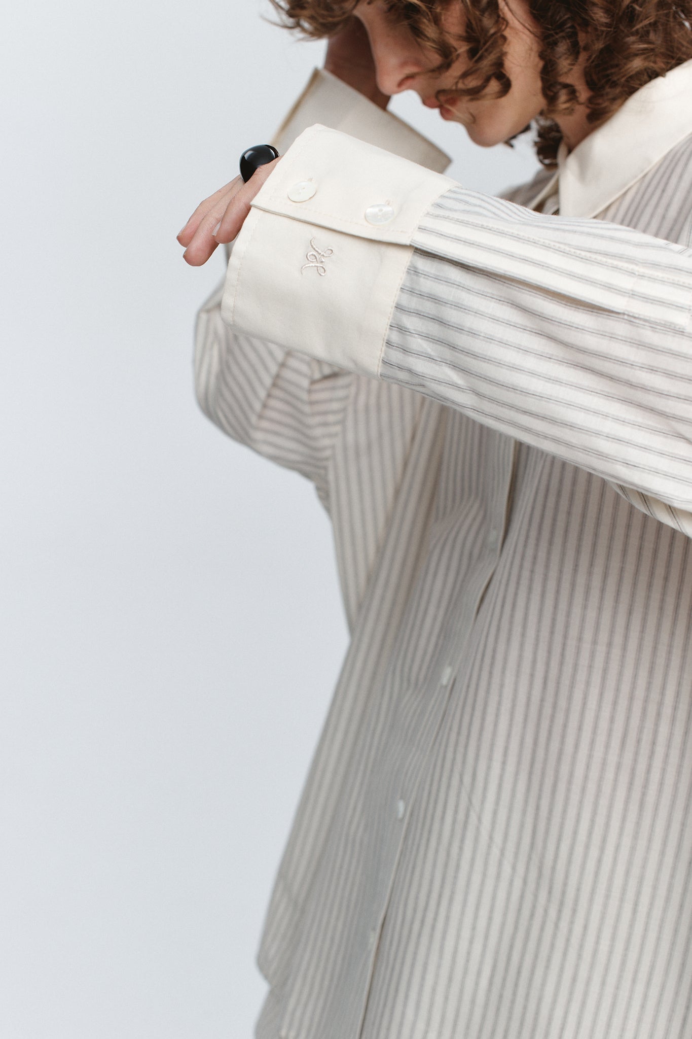 Marle | Edie Shirt | Grey Stripe | Palm Boutique