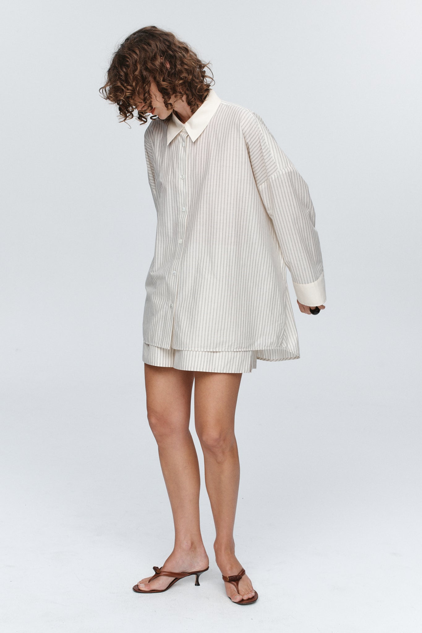 Marle | Edie Shirt | Grey Stripe | Palm Boutique