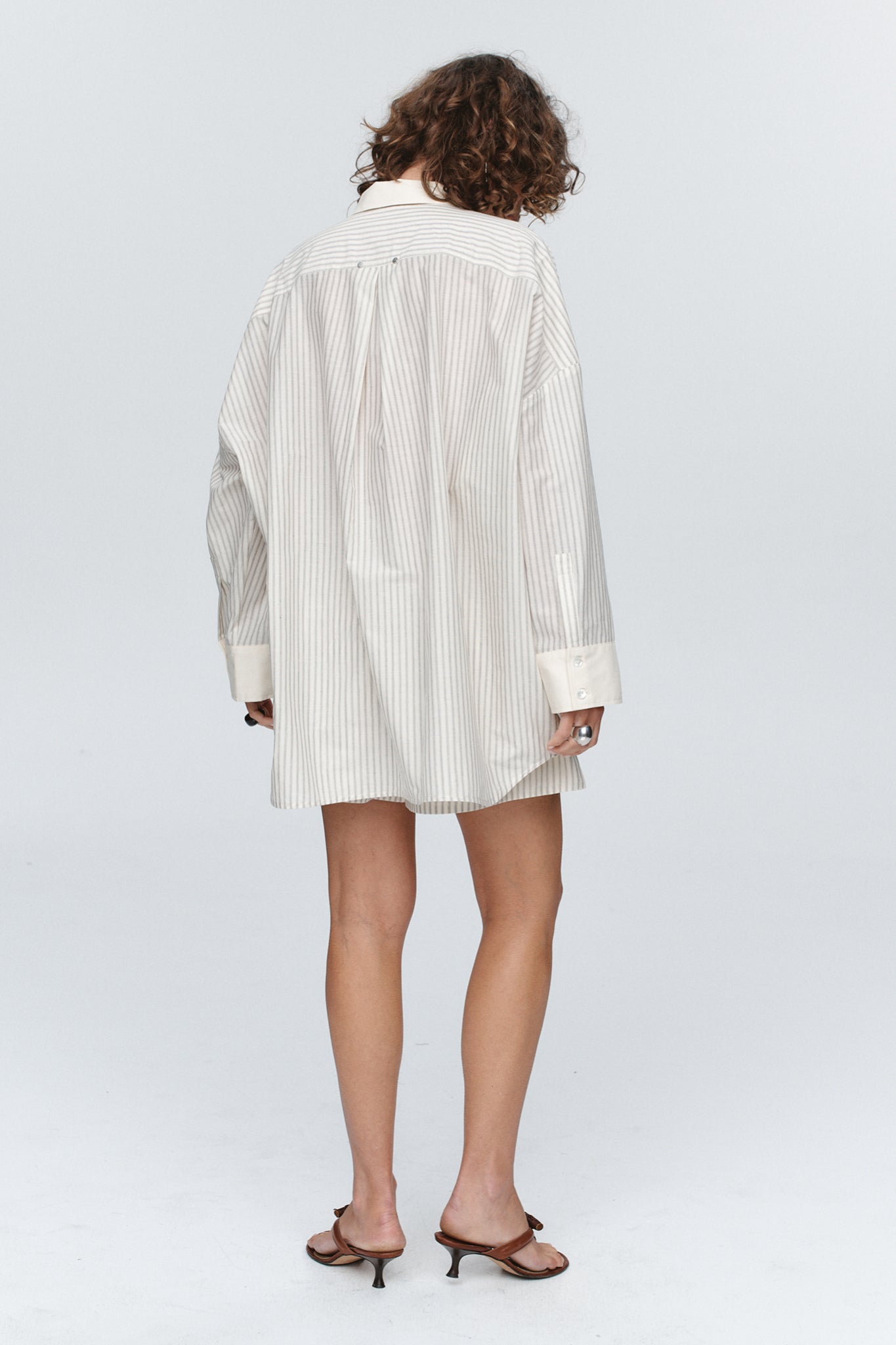 Marle | Edie Shirt | Grey Stripe | Palm Boutique