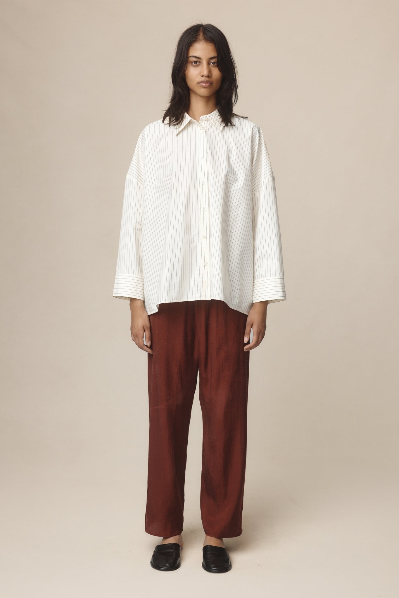 Marle | Edie Shirt | Ivory Black Stripe | Palm Boutique