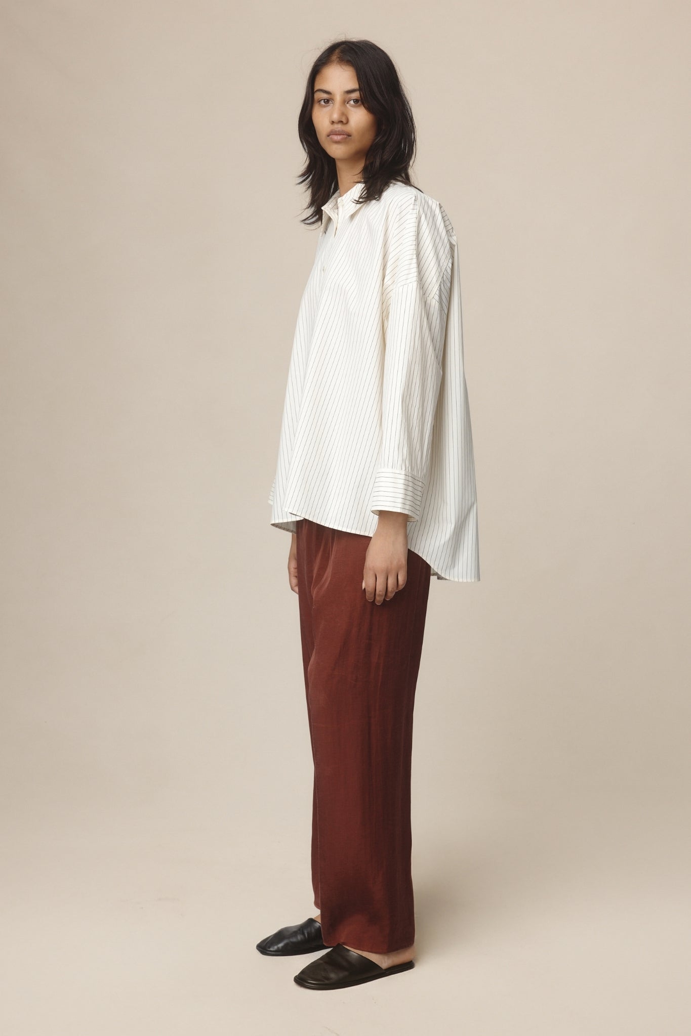 Marle | Edie Shirt | Ivory Black Stripe | Palm Boutique