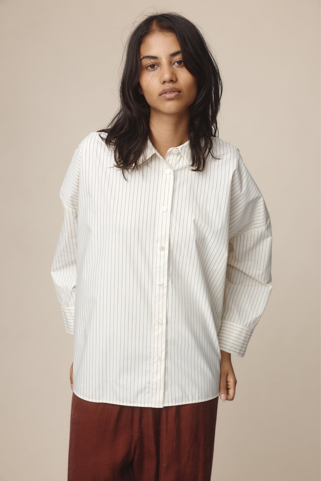 Marle | Edie Shirt | Ivory Black Stripe | Palm Boutique