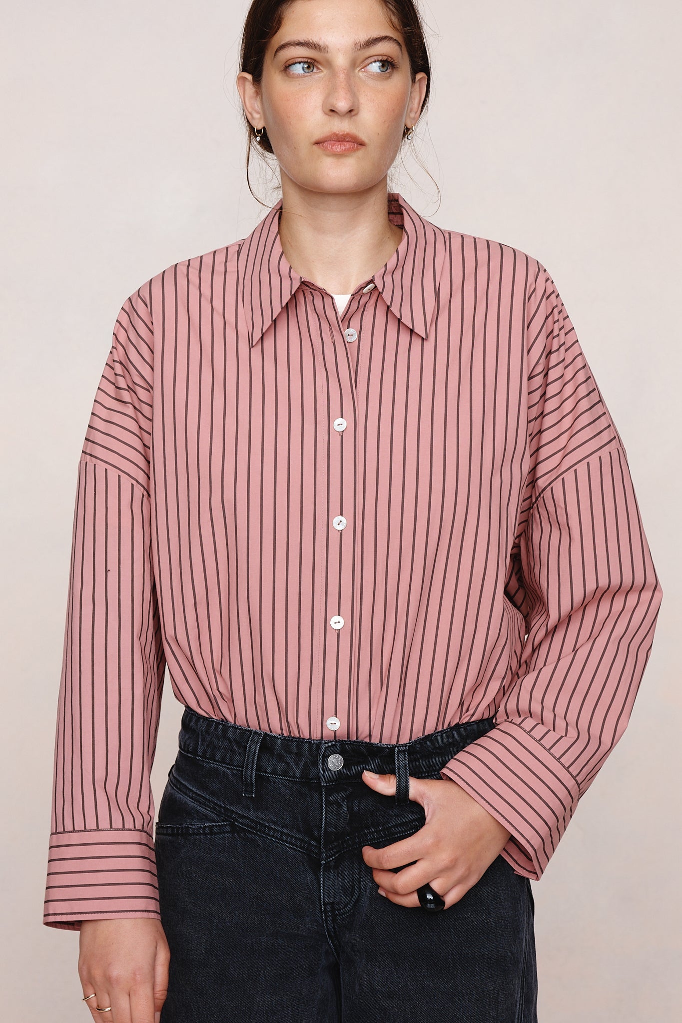 Marle | Edie Shirt | Rosewood Stripe | Palm Boutique