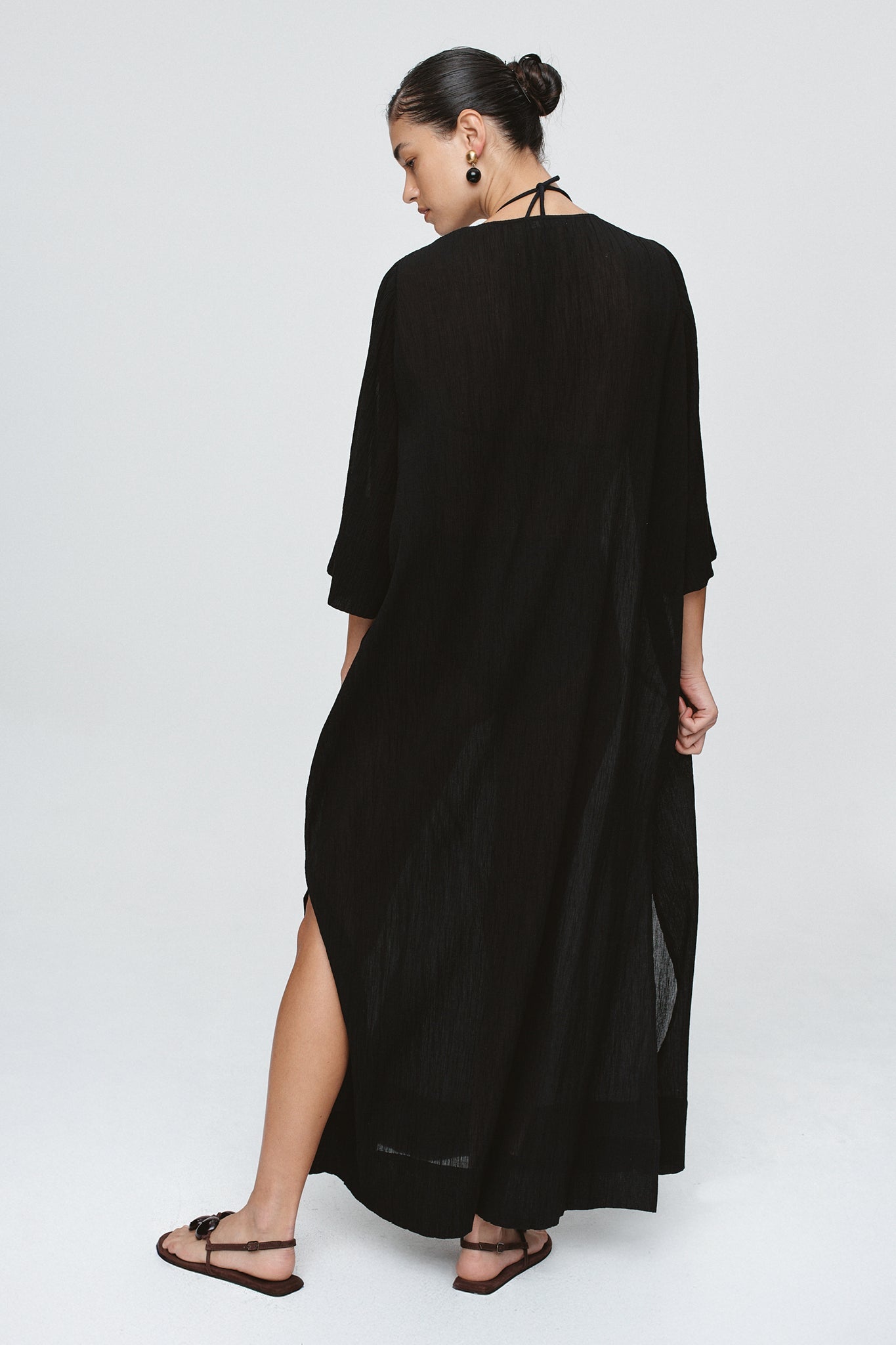 Marle | Kaftan | Black Crinkle | Palm Boutique