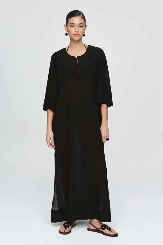 Marle | Kaftan | Black Crinkle | Palm Boutique